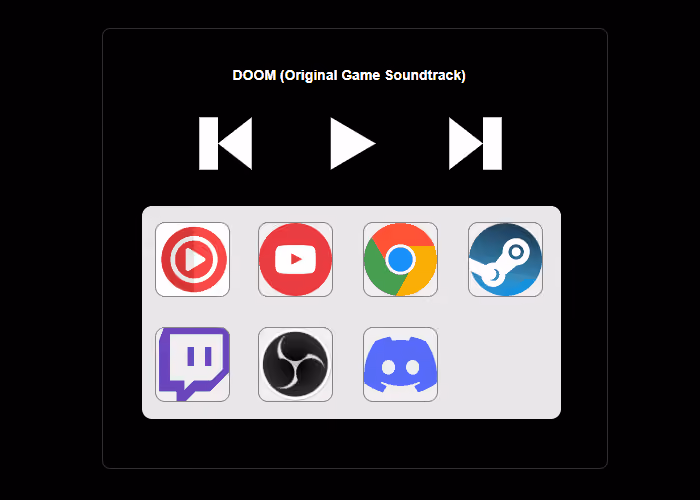 Animation of MoBro Actions controlling media playback from a dashboard